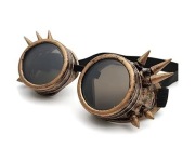 Okulary, gogle steampunk retro przeciwsłoneczne z paskiem.