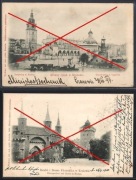 KRAKÓW Główny  Rynek Sukiennice 1899 + Brama Floryańska 1900 SMP