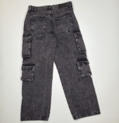 Designerskie spodnie cargo boohoo man nowe w kolorze sprany szary