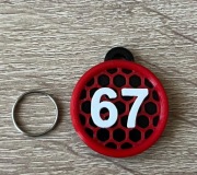 Brelok do kluczy numeryczny 67 wydruk 3D PETG