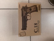 Metalowy pistolet na kulki beretta C18 atrapa