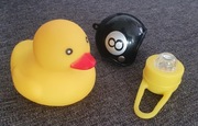 Żółta Kaczuszka Kaczka Dzwonek Rowerowy LED 8Ball