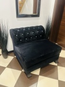 Czarna pufa z cykoriami 