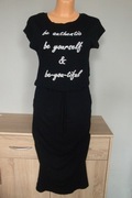 John Baner Sukienka czrna z napisami rozm.32/34