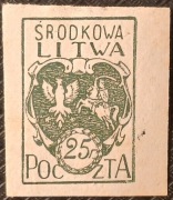 Litwa Srodkowa Fi 20 Herb / czysty ciety luzak