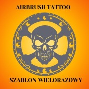 Szablon do tatuaży Airbrush, wielorazowy Czacha