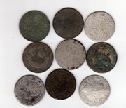 Niemcy 9x1 silber groschen 