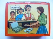 Zabawkowa kasa, lata 70-te. Kasse kindergeld blechdose