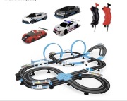 Tor wyścigowy superszybki slot car 1:64 z 4 samochodami LED 13,5 m