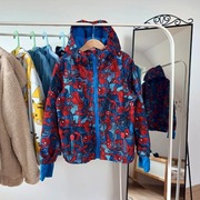 Kurtka 134 Spiderman softshell z kapturem niebieska czerwona Cool Club