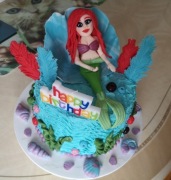 Zestaw na tort z masy cukrowej syrenka Arielka