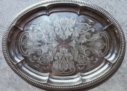 Stara  taca z grawerem,plater.