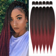 Przedłużki do włosów 6x Pasma Włosów 76 cm brąz ombre