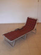 Leżak ogrodowy aluminiowy z czasów PRL