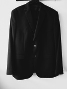 Garnitur męski czarny dwuczęściowy Bruno Zinger COLIN 3 SLIM W2 