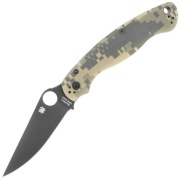 Nóż składany Spyderco Military 2 Camo G10, Black DLC CPM S30V Plain by Sal,