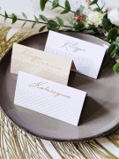 Winietki ślubne z tłoczeniem – personalizowane | eleganckie | min. 12 szt.
