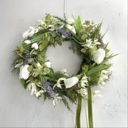 Wianek Wielkanocny wiosenny świąteczny sztuczny 38 cm