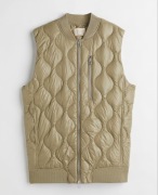 Zielona szałwiowa kamizelka puchowa pikowana oversize H&M Premium S