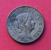 5 Centavos  1970 r -  Meksyk Josefa Ortiz de Dominguez  