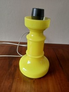 Lampa PRL polska żółta szklana stołowa nocna