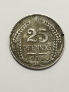 Moneta Niemcy/Cesarstwo Niemieckie 25 pfennig 1910r. A - Berlin