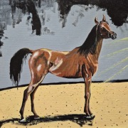 Klacz arabska obraz od artysty konie arabskie prezent