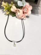 Czarny naszyjnik choker  damski stal chirurgiczna