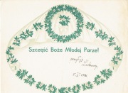Telegram ozdobny - 1936 -Szczęść Boże Młodej Parze