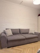 Duża rozkladana szara kanapa Black Red White BRW