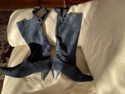 Granatowe kozaki Karoń roz. 38