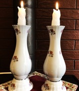 Świeczniki Porcelana CHODZIEŻ komplet dwie sztuki