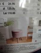 Pufa stołek różowy 