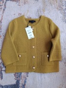 Sweterek elegancki zara złote guziki 