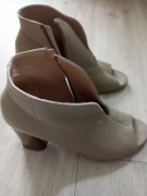 Botki Ryłko beżowe skórzane rozmiar 38 