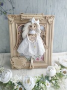 Pamiątka Pierwszej Komunii Świętej Anioł Stróż w ramce 