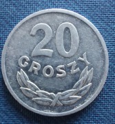 Moneta 20 groszy 1977 Al 