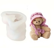 MIŚ DZIEWCZYNKA forma silikonowa 6.7*6.3 do Świec Wosku Odlewów 