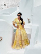 Długa sukienka BOHO  z ozdobnymi haftami