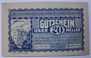 Notgeld - Gutschein, Austria, Hainfeld, 20 Heller, 1920