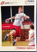 karta piłkarz ręczny Tomasz Gębala z autografem