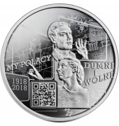 10 zł. 2018 r. My Polacy dumni i wolni 1918 - 2018.