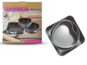 tortownice formy do pieczenia czarne 3szt. SERCA 22,24,26cm BLK-50506