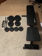 Ławka do ćwiczeń + ciężary