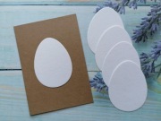Scrapki jajka S 8,2cm 5szt, papier mixmedia
