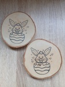 Zajączek Wielkanocny. Podkładka pod kubek. Dodatek do koszyczka.