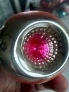 Bombka PRL stara kształtka na choinke potrójny reflektor