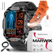 ZEGAREK MĘSKI SMARTWATCH MARWIK WODOSZCZELNY MILITARNY ELEGANCKI SPORT IP67