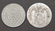 DWIE Monety zastępcze 10 Fenigów 1917 i 25 Fenigów 1924, Hildesheim, żelazo
