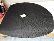 czarna spódnica z tafty, pełne koło